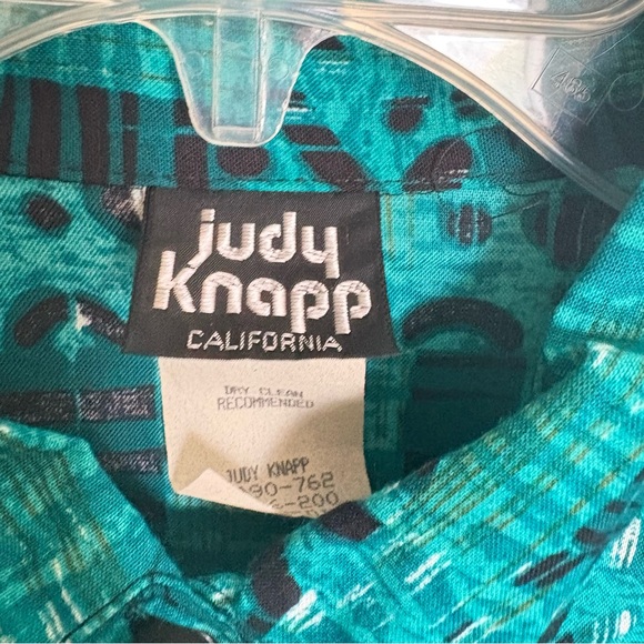 Judy Knapp California Medium Geometric Pattern Boho Classic Collar Vintage Shirt - Picture 5 of 6